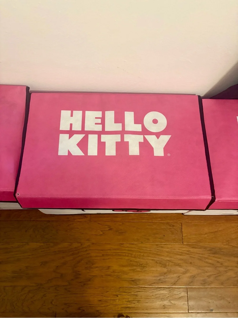 Hello Kitty Hot Pink & White Foldable Storage Bin
